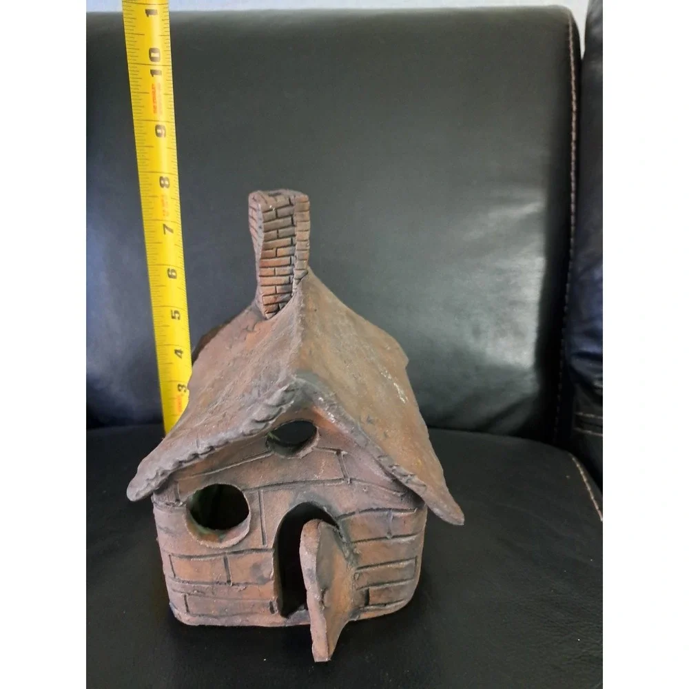 Vintage VERY RARE TERRA COTTA BIRD HOUSE - excellent‎ condition. One Of A Kind